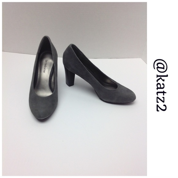 Liz Claiborne Shoes - Liz Claiborne Gray Suede Heels